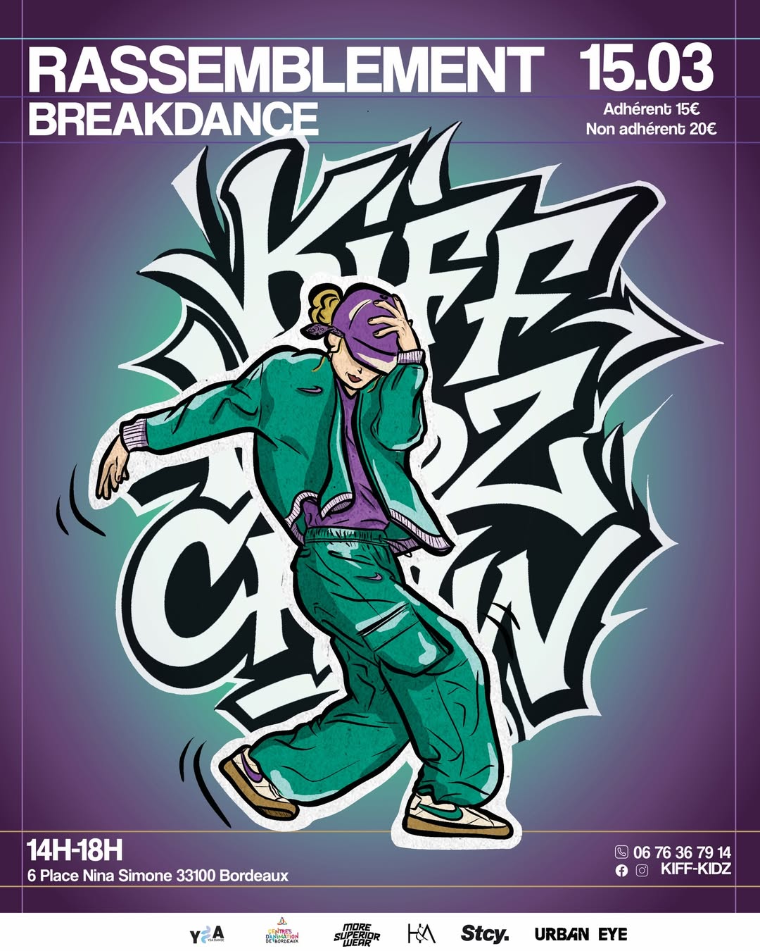 Affiche de Rassemblement Breakdance - 15 Mars